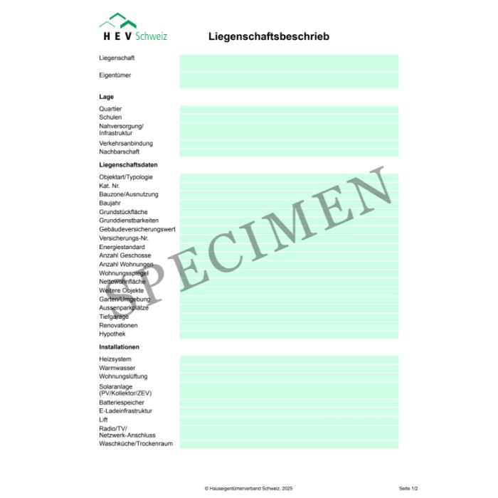 Liegenschaftsbeschrieb