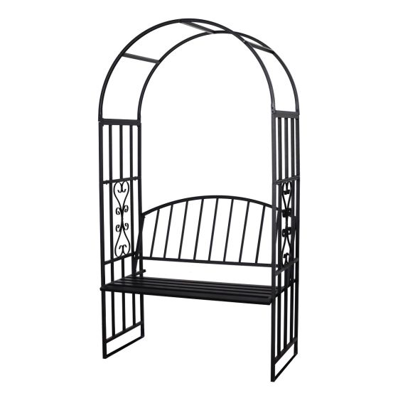 Gartenbogen mit Sitzbank