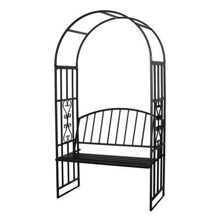 Gartenbogen mit Sitzbank