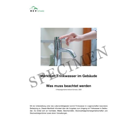 Merkblatt Trinkwasser im Gebäude und Musterschreiben für Mieter u. Stockwerkeigentümer