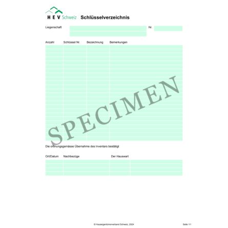 Schlüsselverzeichnis