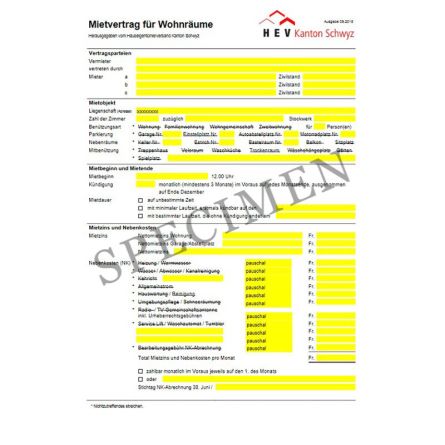 Mietvertrag für Wohnräume (Kanton Schwyz) online