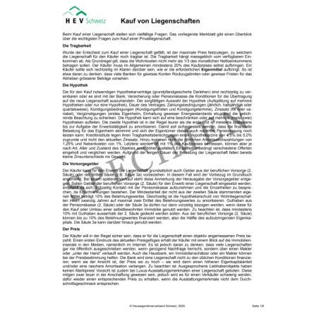 Merkblatt inkl. Checkliste «Kauf von Liegenschaften»
