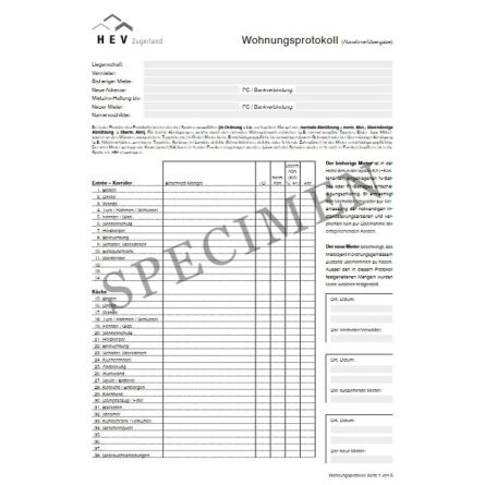Wohnungsprotokoll Abnahme & Übergabe (Kanton Zug)