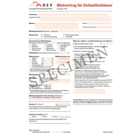 Mietvertrag für Einfamilienhäuser (Kanton Basel-Landschaft)