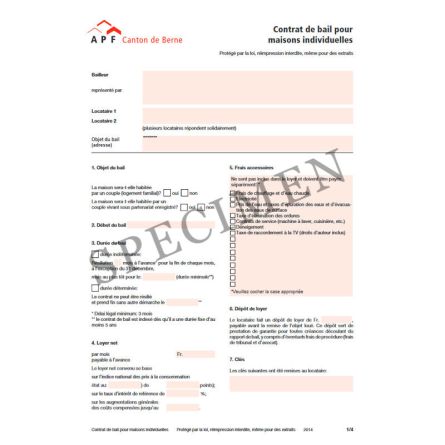 Contrat de bail pour maisons individuelles (Kanton Bern)  online