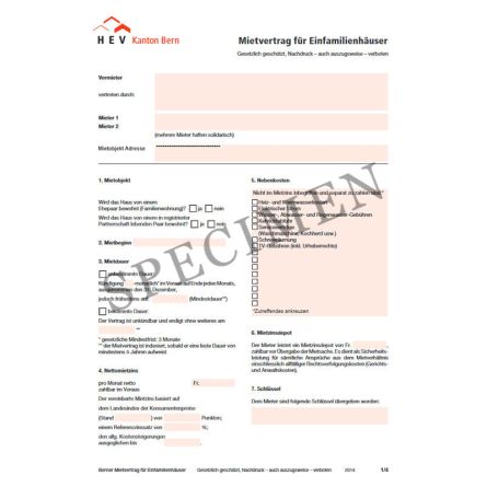 Mietvertrag für Einfamilienhäuser (Kanton Bern)