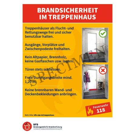 Merkblatt «Brandsicherheit im Treppenhaus»