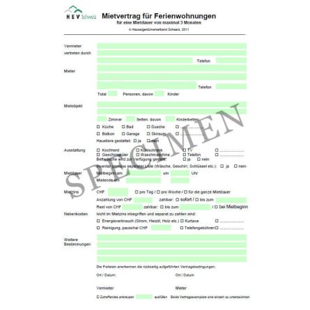Mietvertrag für Ferienwohnungen (Schweiz allgemein)
