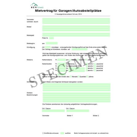 Mietvertrag für Garagen und Autoabstellplätze (Schweiz allgemein)