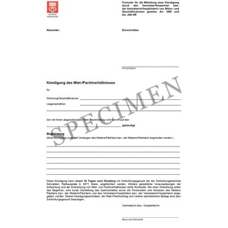 Amtliches Formular zur Mitteilung einer Kündigung (Kanton Nidwalden)