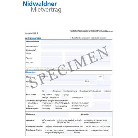 Mietvertrag für Wohnräume (Kanton Nidwalden)