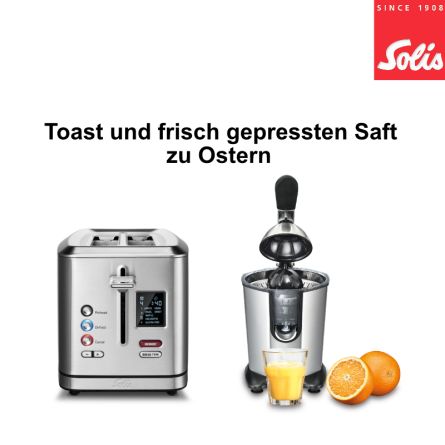 Solis Osterangebot, bestehend aus Flex Toaster und Citrus Juicer