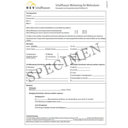 Mietvertrag für Wohnräume (Kanton Schaffhausen)