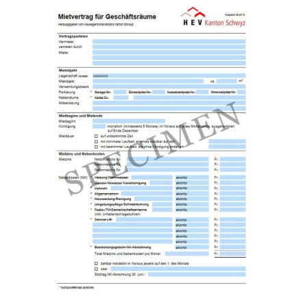Mietvertrag für Geschäftsräume (Kanton Schwyz)
