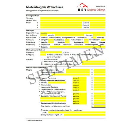 Mietvertrag für Wohnräume (Kanton Schwyz) online