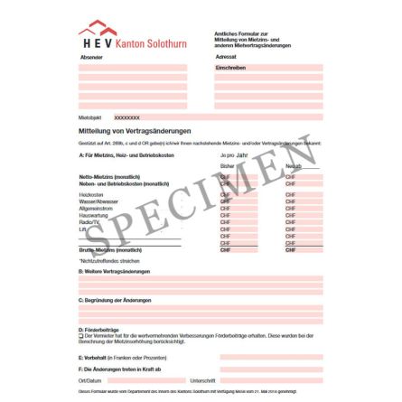 Amtliches Formular zur Mitteilung von Mietzins- und anderen Mietvertragsänderungen (Kanton Solothurn) online