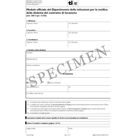 Amtliches Formular für die Kündigung von Mietwohnungen und Geschäften (Kanton Tessin)