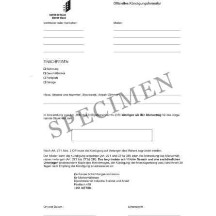Offizielles Kündigungsformular für Wohn- und Geschäftsräume (Kanton Wallis)