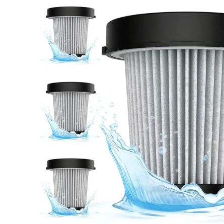 wellcraft HEPA-Filter zu Auto-Akku-Sauger (3er-Set)