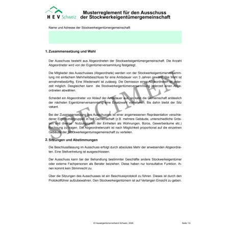 Musterreglement für den Ausschuss der Stockwerkeigentümergemeinschaft