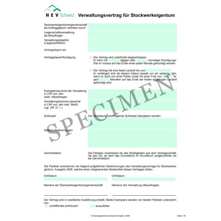Verwaltungsvertrag für Stockwerkeigentum