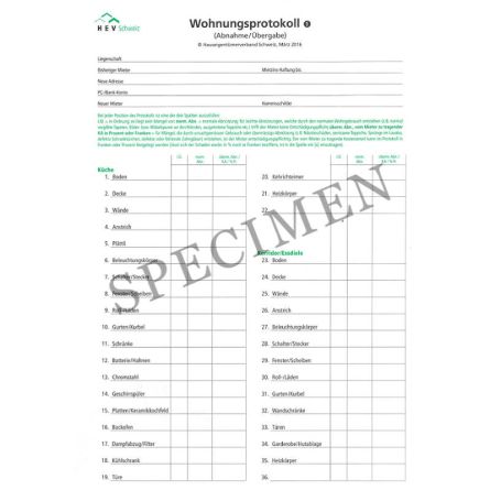 Wohnungsprotokoll Abnahme / Übergabe bis 5 Zimmer (5-Seitig)