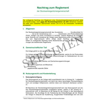 Nutzungs- und Verwaltungsregl. sowie Nachtrag zum Reglement für Zusammenschluss zum Eigenverbrauch (ZEV) für einen Teil der Eigentümer- bearbeitbarer Download